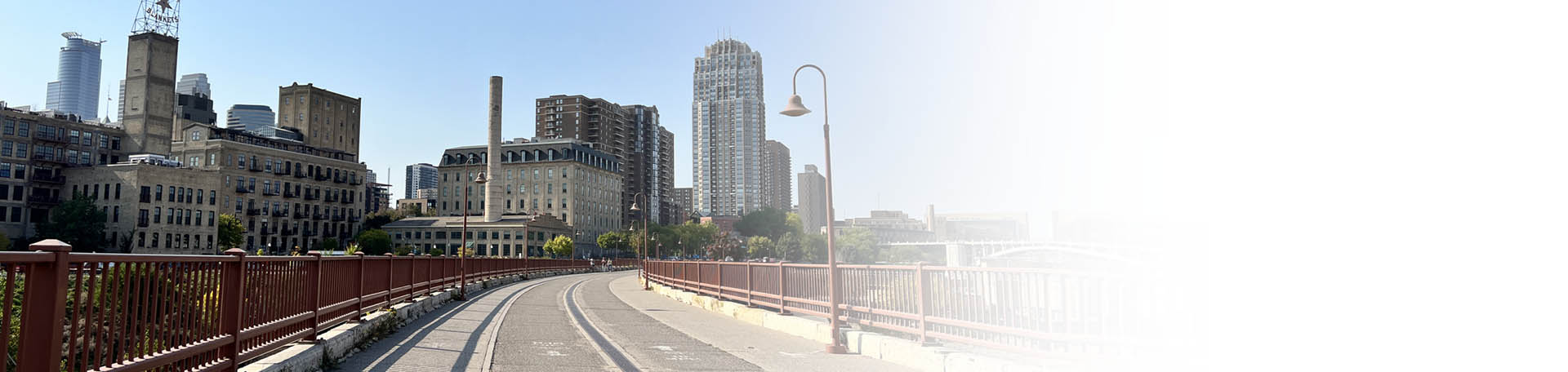 Skyline by Stone Arch bridge